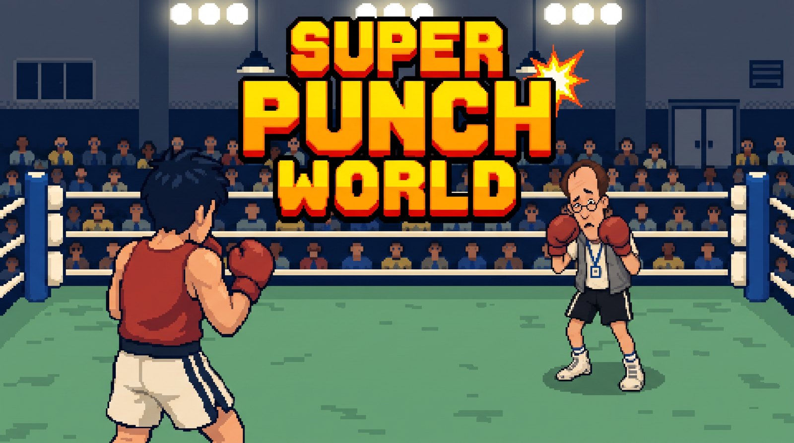 Super Punch World: The Intern faces the Product Manager in the ring.